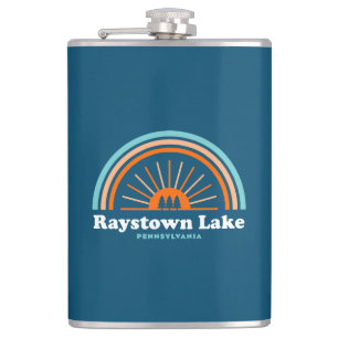 Raystown Lake Pennsylvania Rainbow Hip Flask