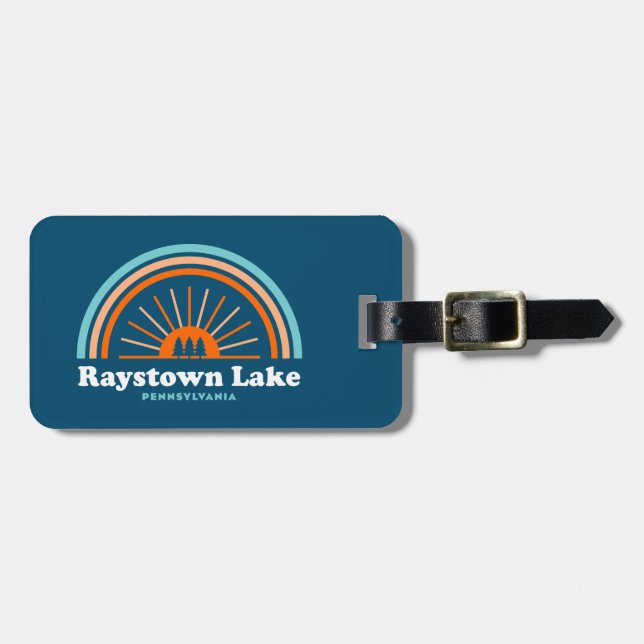 Raystown Lake Pennsylvania Rainbow Luggage Tag (Front Horizontal)