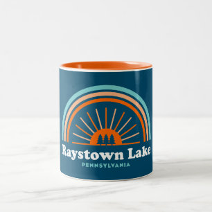 Raystown Lake Pennsylvania Rainbow Two-Tone Coffee Mug