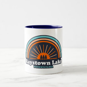 Raystown Lake Pennsylvania Rainbow Two-Tone Coffee Mug