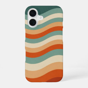 Rayures Rétro Ondulées Douces iPhone 16 Case