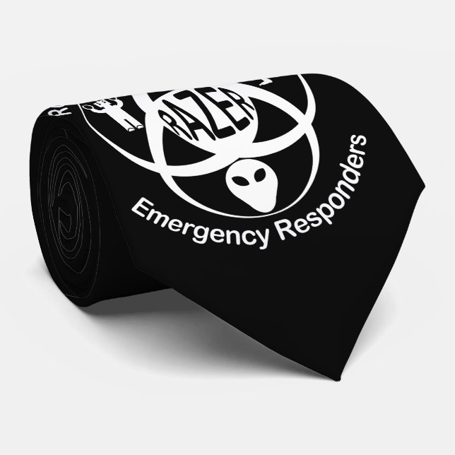 RAZER: Robot, Alien, Zombie Emergerncy Responders Tie (Rolled)