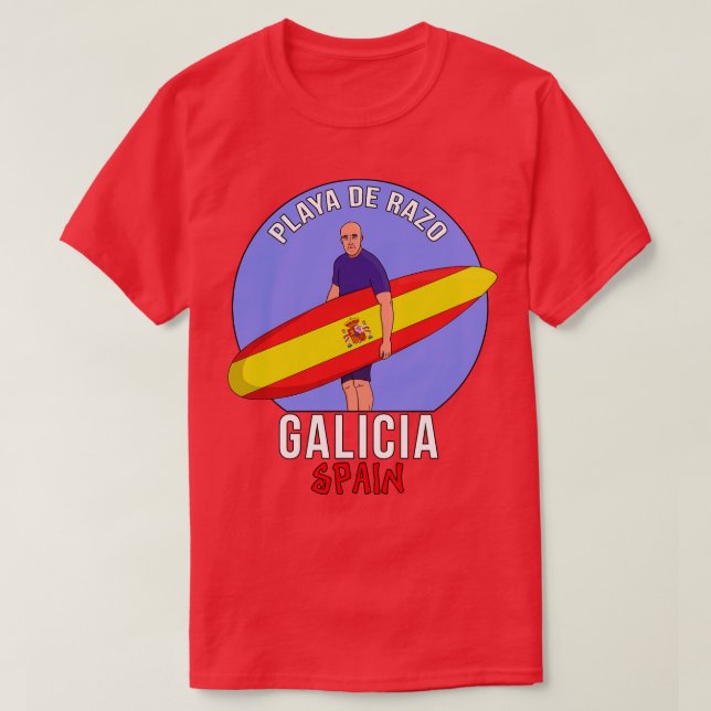 Razo Beach Galicia Spain T-Shirt (Design Front)