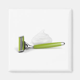 Razor and shaving foam magnet