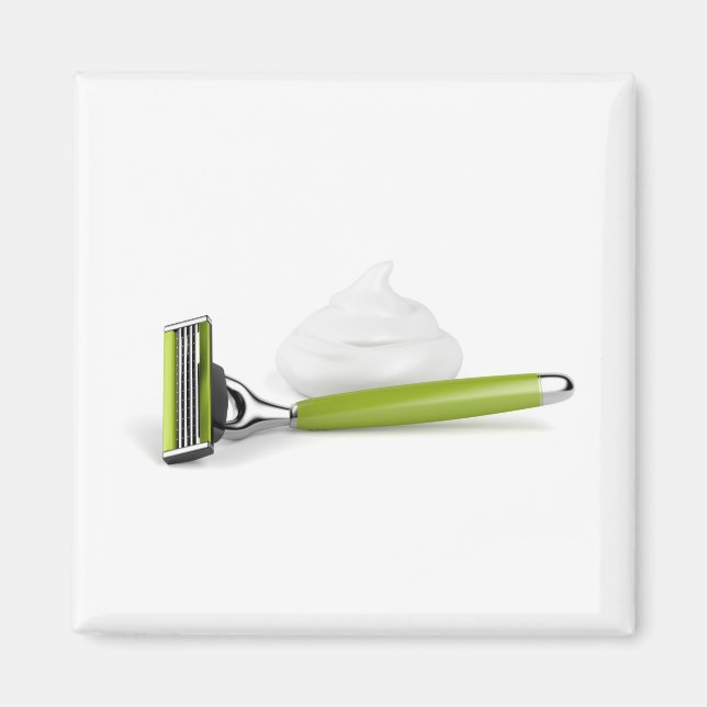 Razor and shaving foam magnet (Front)