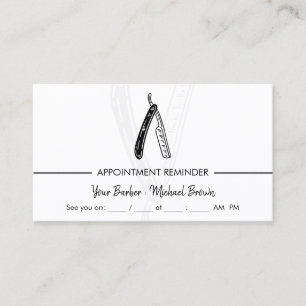 Razor Barber Appointment Business Card
