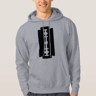 Razor Blade - Black on Light Hoodie