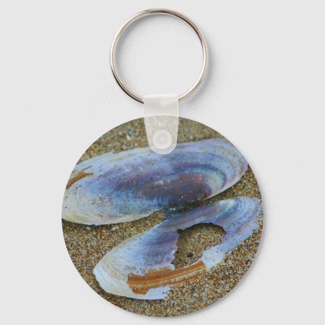 Razor Clam Shell, Oregon Key Ring (Front)