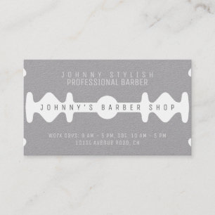 Razor faux look shape cover grey craft business card