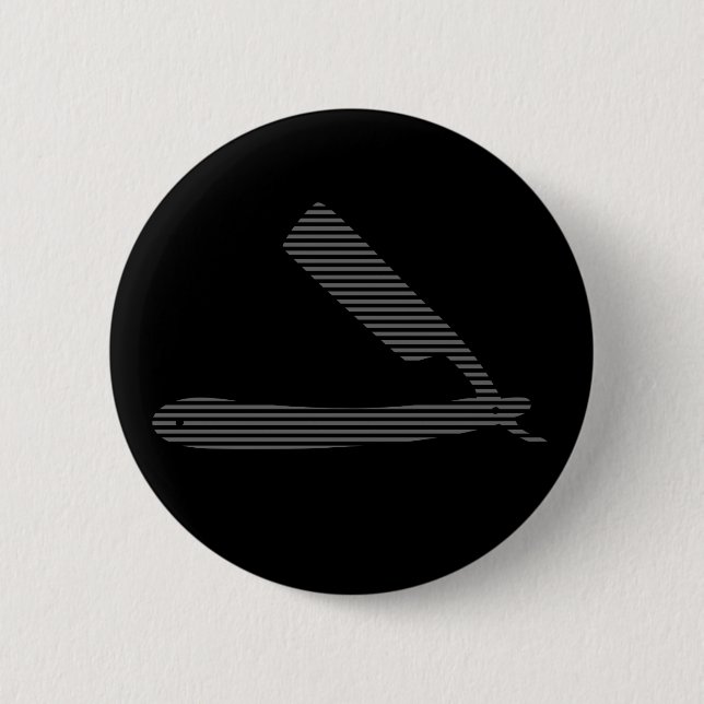 razor stripes 6 cm round badge (Front)