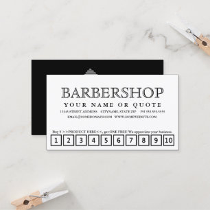 razor stripes loyalty punch card