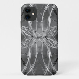 Razor wire against dark clouds iPhone 11 case