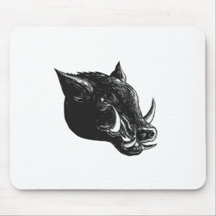 Razorback Wild Boar Scratchboard Mouse Mat