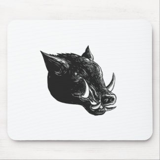 Razorback Wild Boar Scratchboard Mouse Mat
