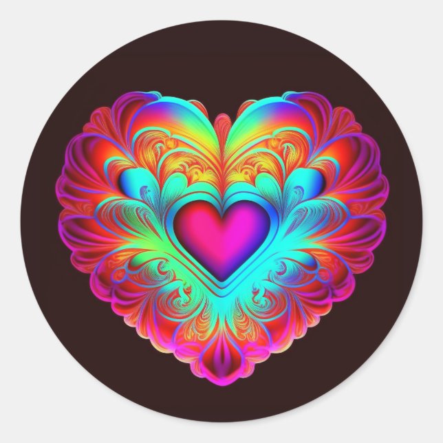 Raz's Hearts - Version 05 Classic Round Sticker (Front)
