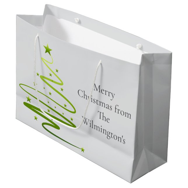 Razzle Dazzle Christmas Large Gift Bag (Front Angled)