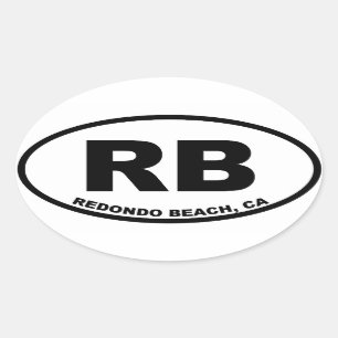 RB Redondo Beach oval Oval Sticker