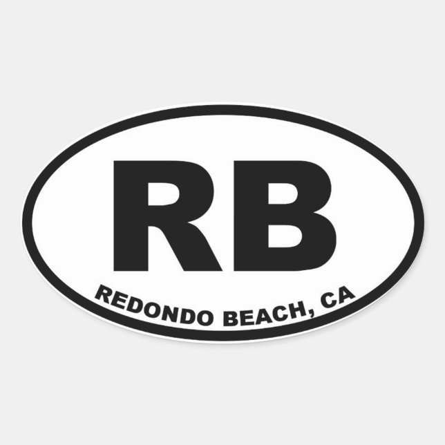 RB Redondo Beach oval Sticker (Front)