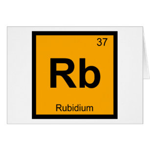 Rb - Rubidium Chemistry Periodic Table Symbol