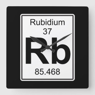 Rb - Rubidium Square Wall Clock
