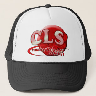 RBC CLS CLINICAL LABORATORY SCIENTIST SWOOSH LOGO TRUCKER HAT