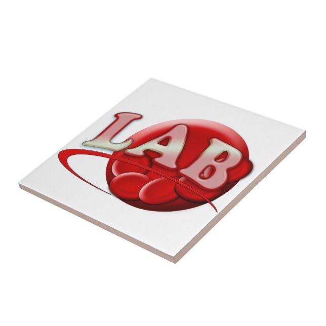 RBC LABORATORY LOGO RED BLOOD CELLS TILE (Side)