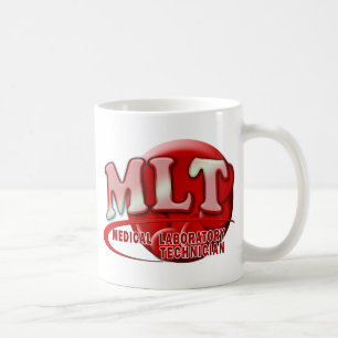 RBC MLT LABORATORY SWOOSH LOGO - MED LAB TECH COFFEE MUG