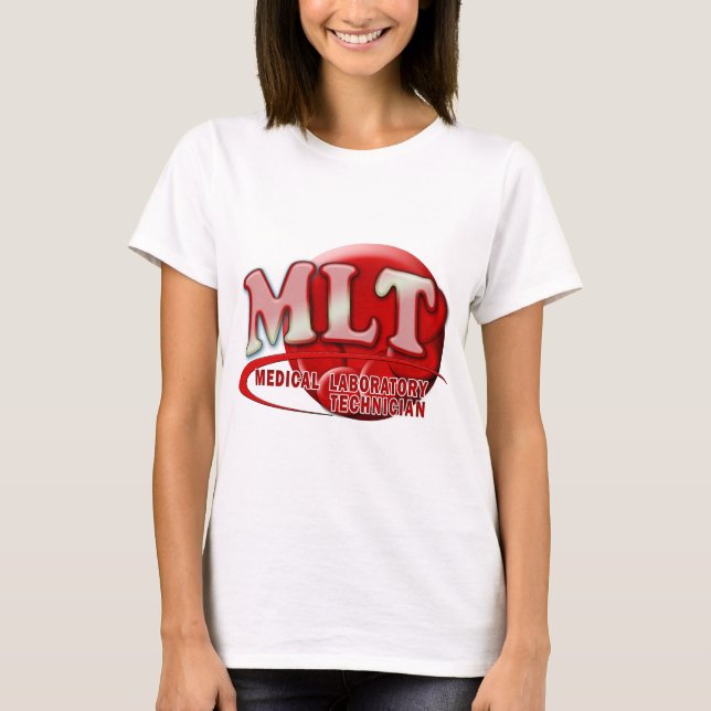 RBC MLT LABORATORY SWOOSH LOGO - MED LAB TECH T-Shirt (Front)