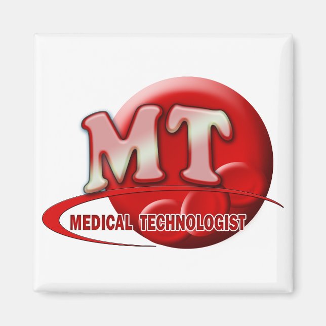RBC MT LABORATORY SWOOSH LOGO - MEDICAL TECH MAGNET (Front)