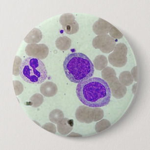 rbcs wbcs slide lab microscope hematology 10 cm round badge