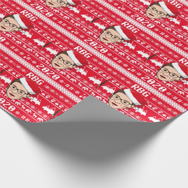 RBG 2020 Ugly Christmas Sweater Wrapping Paper (Corner)