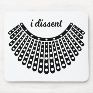 RBG Collar, Ruth Bader Ginsburg, I Dissent Mouse Mat