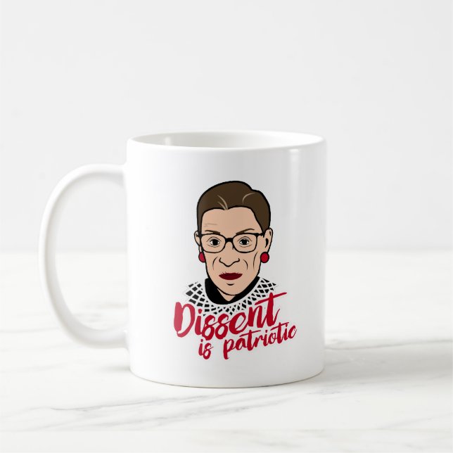 RBG: Dissent is patriotic Coffee Mug (Left)