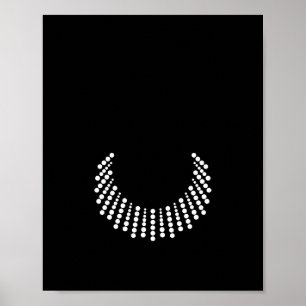 RBG Dissent Necklace   Poster   Various Sizes