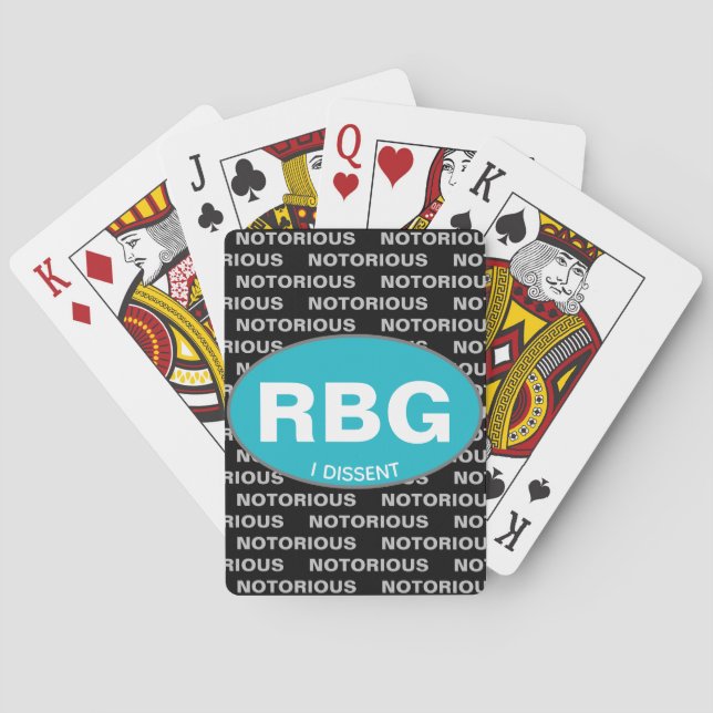 RBG Notorious I Dissent Custom Playing Cards (Back)