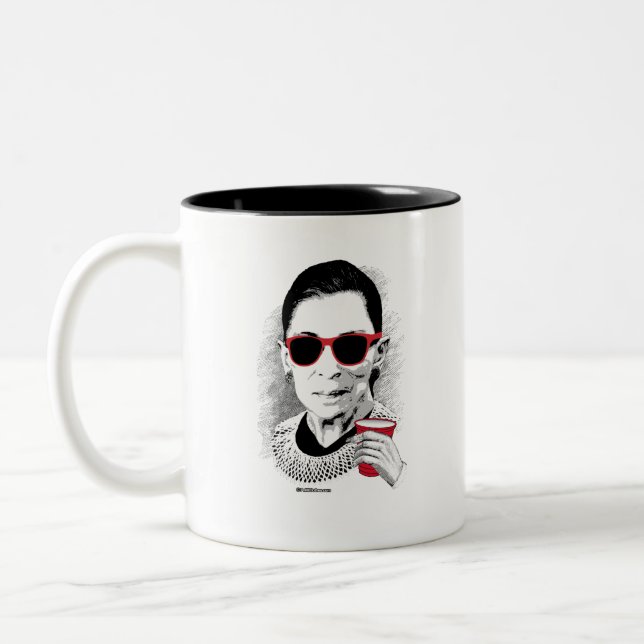 RBG Party Animal Two-Tone Coffee Mug (Left)