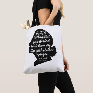 RBG Quotes, Ginsburg Quote, Ruth Bader Ginsburg Tote Bag