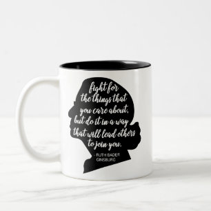 RBG quotes, Ginsburg quote, Ruth Bader Ginsburg Two-Tone Coffee Mug