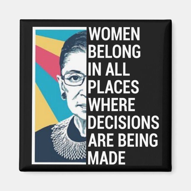 Rbg Quotes, Ruth Bader Ginsburg Quote Magnet (Front)