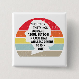 RBG, Ruth Bader Ginsburg 15 Cm Square Badge