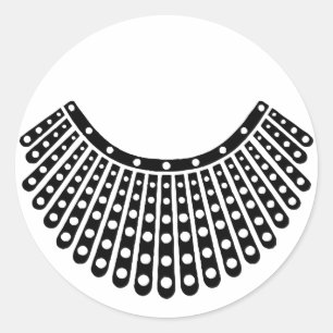 RBG Ruth Bader Ginsburg Dissenting Collar Classic Round Sticker