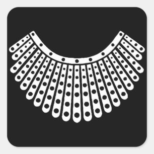RBG Ruth Bader Ginsburg Glitter Favourite Collar Square Sticker