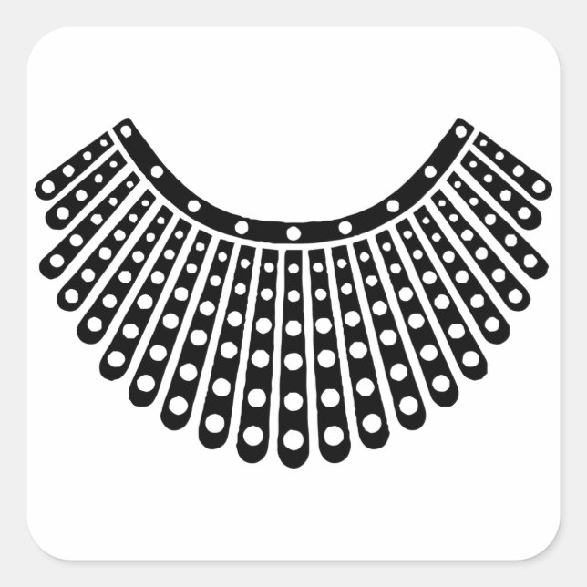RBG Ruth Bader Ginsburg Glitter Favourite Collar Square Sticker (Front)