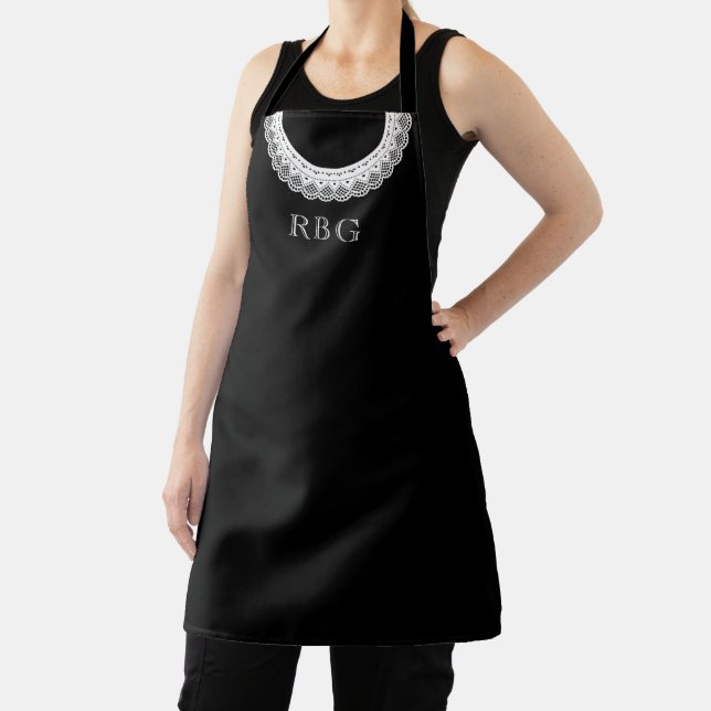 RBG Ruth Bader Ginsburg Lace Collar Apron (Insitu)