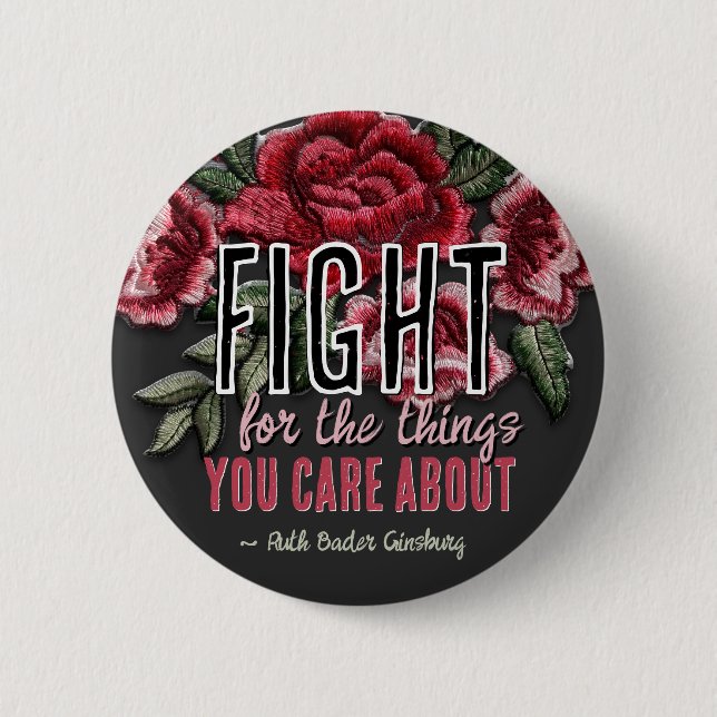 RBG Ruth Bader Ginsburg Quotes Feminist Liberal    6 Cm Round Badge (Front)