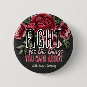 RBG Ruth Bader Ginsburg Quotes Feminist Liberal 6 Cm Round Badge