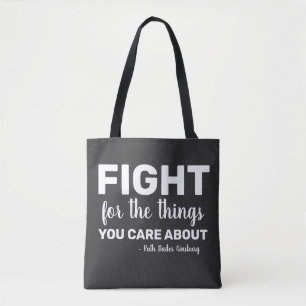 RBG Ruth Bader Ginsburg Quotes Feminist Liberal Tote Bag