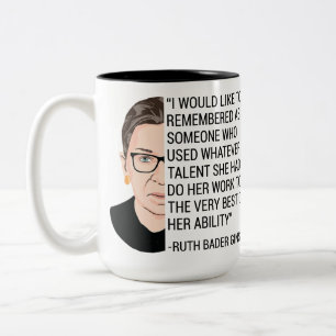 RBG Ruth Bader Ginsburg Tribute RIP Two-Tone Coffee Mug