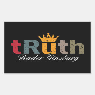 RBG - Ruth Bader Ginsburg Truth Crown Rectangular Sticker