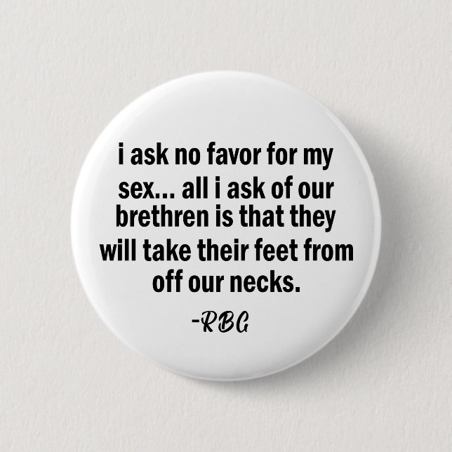 RBG, Ruth Badger Ginsburg, Strong Woman 6 Cm Round Badge (Front)